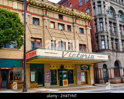 Das Victoria Theatre in Wheeling WV wurde 2021 auch Victoria Vaudeville Theatre genannt. Stockfoto