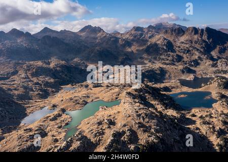 Circ de Colomers. Aiguestortes Nationalpark. Pyrenäen, Spanien Stockfoto