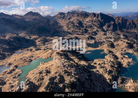 Circ de Colomers. Aiguestortes Nationalpark. Pyrenäen, Spanien Stockfoto