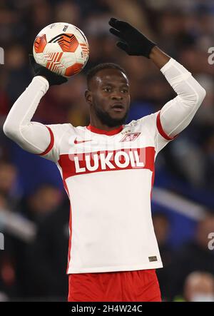 Leicester, England, 4. November 2021. Victor Moses von Spartak Moskau während des Spiels der UEFA Europa League im King Power Stadium, Leicester. Bildnachweis sollte lauten: Darren Staples / Sportimage Stockfoto