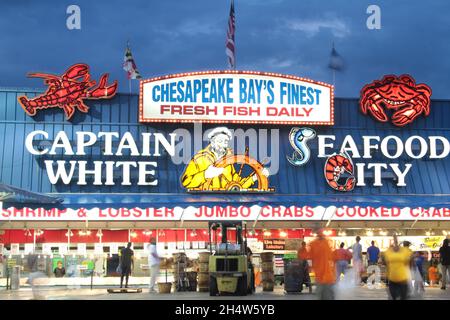 Captain White's Seafood City Municipal Fish Market in Washington, DC 2015. Stockfoto