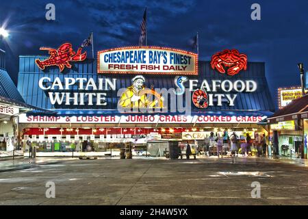 Captain White's Seafood City Municipal Fish Market in Washington, DC 2015. Stockfoto