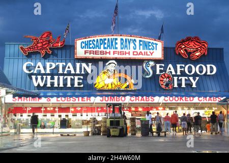 Captain White's Seafood City Municipal Fish Market in Washington, DC 2015. Stockfoto