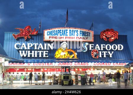 Captain White's Seafood City Municipal Fish Market in Washington, DC 2015. Stockfoto