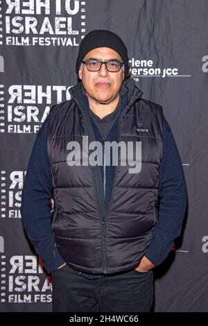 New York, Usa. November 2021. Orin Wolf nimmt an der Eröffnungsnacht und der New Yorker Premiere von „Let IT Be Morning“ während des Other Israel Film Festivals 2021 im Marlene Meyerson JCC Manhattan in New York City Teil. Kredit: SOPA Images Limited/Alamy Live Nachrichten Stockfoto