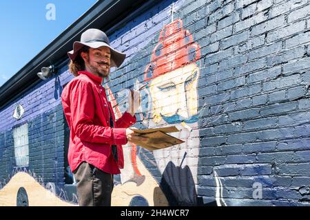 Wandmalereien im Rino Art District in Denver, Colorado, USA Stockfoto
