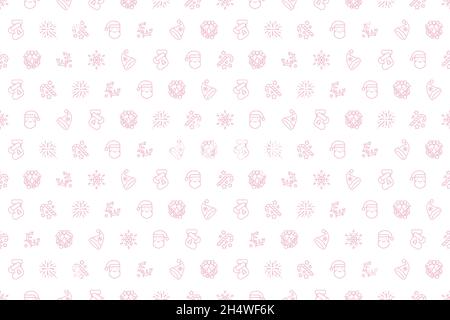 weihnachten Symbole und Element nahtlose Muster Tapete Design Vektor Illustration Stock Vektor