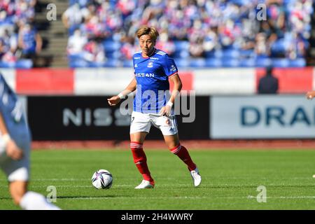 Ken Matsubara von Yokohama F. Marinos beim Fußballspiel der J1 League 2021 zwischen Yokohama F. Marinos und Gamba Osaka im Nissan Stadium in Yokohama, Kanagawa, Japan, 3. November 2021. (Foto von AFLO) Stockfoto