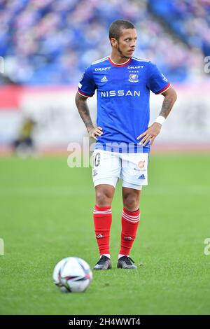 Marcos Junior von Yokohama F. Marinos beim Fußballspiel der J1 League 2021 zwischen Yokohama F. Marinos und Gamba Osaka im Nissan Stadium in Yokohama, Kanagawa, Japan, 3. November 2021. (Foto von AFLO) Stockfoto