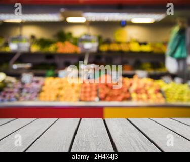 Tischgeräte mit Blick auf den Markt. Auflösung und hochwertige schöne Fotos Stockfoto