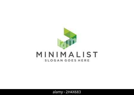 Anfangsbuchstabe D Logo. Verwendbar für Business-, Technologie- und Branding-Logos. Flaches Vektor-Logo-Design-Template-Element. Stock Vektor