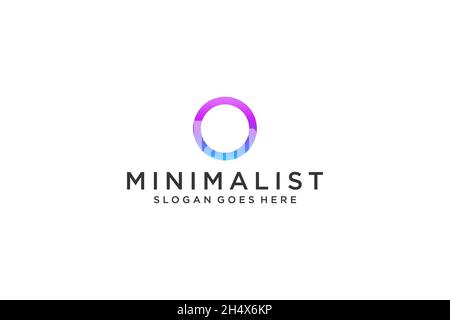 Anfangsbuchstabe O Logo. Verwendbar für Business-, Technologie- und Branding-Logos. Flaches Vektor-Logo-Design-Template-Element. Stock Vektor