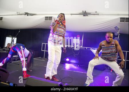 Big Freedia im Konzert beim ATP Festival im Alexandra Palace - London Stockfoto