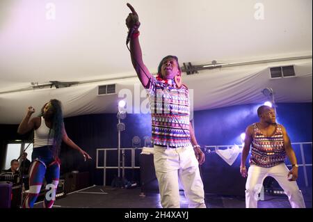 Big Freedia im Konzert beim ATP Festival im Alexandra Palace - London Stockfoto