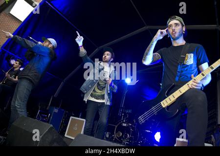 Woe is Me in concert während des Slam Dunk Festival 2013 - Wolverhampton Stockfoto