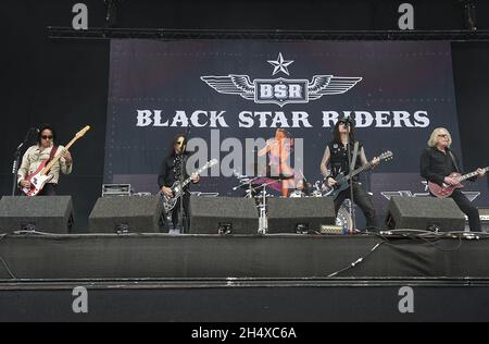 Black Star Riders im Konzert während des Download Festivals Stockfoto