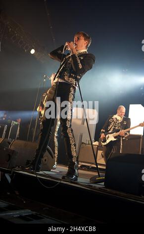 The Hives in concert during Download Festival in Donnington Park, Leicestershire. Stockfoto