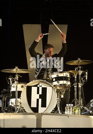 The Hives in concert during Download Festival in Donnington Park, Leicestershire. Stockfoto