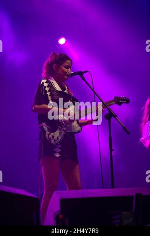 Hindes spielt live beim Leeds Festival 2016 im Bramham Park, Großbritannien. Bilddatum: Samstag, 27. August 2016. Foto: Katja Ogrin/ EMPICS Entertainment. Stockfoto