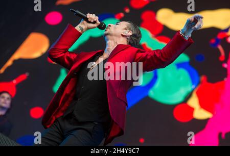 Dave Gahan von Depeche Mode spielt live auf der Bühne im Londoner Stadion in London, Großbritannien. Bilddatum: Samstag, 03. Juni 2017. Foto: Katja Ogrin/ EMPICS Entertainment. Stockfoto