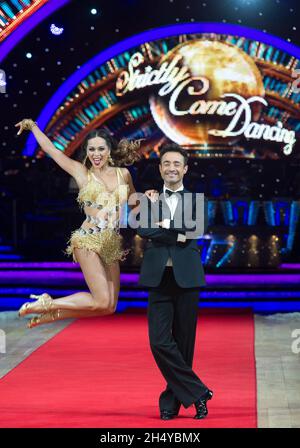 Joe McFadden und Katya Jones posieren während der Fotocall vor der Eröffnungsnacht der Strictly Come Dancing Tour 2018 in der Arena Birmingham, Großbritannien. Bilddatum: Donnerstag, 18. Januar 2018. Foto: Katja Ogrin/ EMPICS Entertainment. Stockfoto