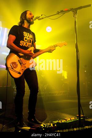 Grant Nichola von Feeder tritt auf der Bühne der O2 Academy in Birmingham, Großbritannien, auf. Bilddatum: Mittwoch, 14. März 2018. Foto: Katja Ogrin/ EMPICS Entertainment. Stockfoto