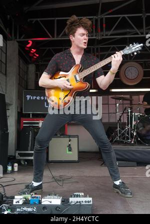 Yonaka treten am 1. Tag des All Points East Festivals im Victoria Park in London auf. Bilddatum: Freitag, 25. Mai 2018. Foto: Katja Ogrin/ EMPICS Entertainment. Stockfoto