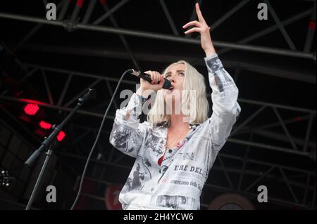 Yonaka treten am 1. Tag des All Points East Festivals im Victoria Park in London auf. Bilddatum: Freitag, 25. Mai 2018. Foto: Katja Ogrin/ EMPICS Entertainment. Stockfoto