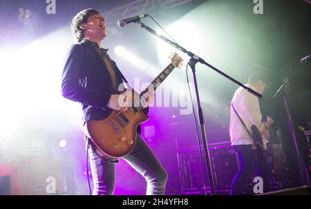 Pretty Vicious tritt am 3. Tag des Leeds Festivals im Bramham Park in Leeds, Großbritannien, auf der Bühne auf. Bilddatum: Sonntag, 26. August 2018. Foto: Katja Ogrin/ EMPICS Entertainment. Stockfoto