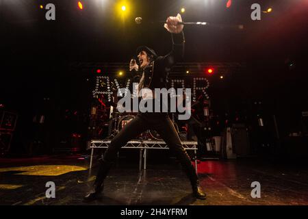 Johannes Eckerstrom von Avatar tritt am 24. September 2018 in Birmingham, England, auf der Bühne der O2 Academy auf. Bilddatum: Montag, 24. September 2018. Foto: Katja Ogrin/ EMPICS Entertainment. Stockfoto