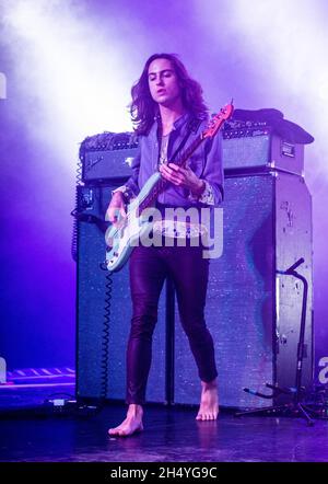 Sam Kiszka von Greta Van Fleet tritt am 14. November 2018 in der O2 Academy in Birmingham, England, auf. Bilddatum: Mittwoch, 14. November 2018. Foto: Katja Ogrin/ EMPICS Entertainment. Stockfoto