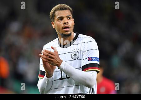 Ljubljana, Slowenien. November 2021. Lukas NMECHA erstmals in der Senior-Nationalmannschaft. Archivfoto: Lukas NMECHA (GER), Geste, Aktion, Einzelbild, zugeschnittenes Einzelmotiv, Halbe Figur, halbe Figur. Deutschland (GER) - Portugal (POR) 1-0, Fußball U-21, UEFA Under21 Europameisterschaft 2021 in Ungarn/Slowenien am 06.06.2021 in Ljubljana, Stozice Stadium. â¬Â Credit: dpa/Alamy Live News Stockfoto