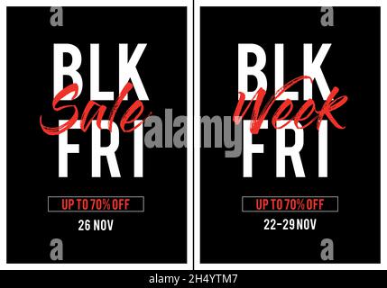 Black Friday Verkauf, Vektor-Grafik-Design-Elemente für Banner, Etiketten, Tags Stock Vektor