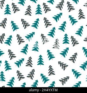 Weihnachtskiefern, fröhliche weihnachten und Neujahr Stock Vektor