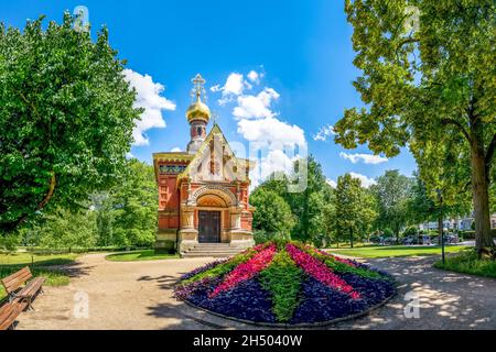 Russische Kirche in Bad Homburg vor der Höhe, Taunus, Deutschland Stockfoto