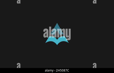 BUCHSTABE EIN LOGO-DESIGN MIT NEGATIVEM PLATZEFFEKT FÜR DIE ILLUSTRATION Stock Vektor