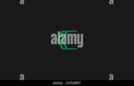LOGO MIT DEM BUCHSTABEN C UND NEGATIVEM PLATZEFFEKT FÜR DIE ILLUSTRATION Stock Vektor