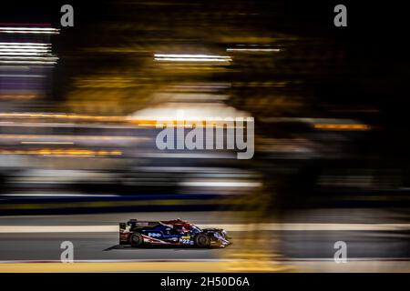 22 Hanson Philip (gbr), Scherer Fabio (che), Albuquerque Filipe (por), United Autosports USA, Oreca 07 - Gibson, Aktion während der 8 Stunden von Bahrain, 6. Runde der FIA-Langstrecken-Weltmeisterschaft 2021, FIA WEC, auf dem Bahrain International Circuit, vom 4. Bis 6. November 2021 in Sakhir, Bahrain - Photo Germain Hazard / DPPI Stockfoto