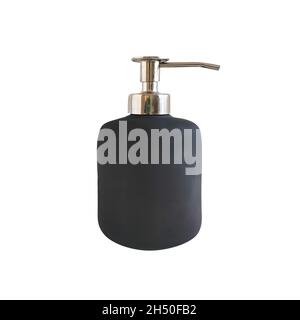 Kosmetikspender Flasche für Flüssigseife. Pumpflasche auf weißem Hintergrund isoliert Stockfoto