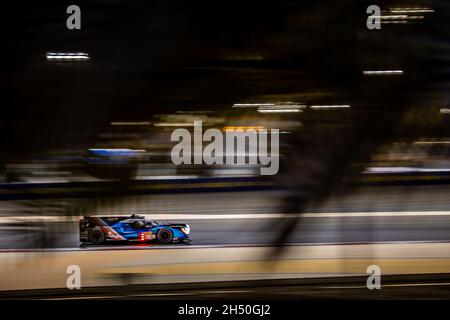 Sakhir, Bahrain. November 2021. 36 Negrao Andre (BH), Lapierre Nicolas (Fra), Vaxiviere Matthieu (Fra), Alpine Elf Matmut, Alpine A480 - Gibson, Aktion während der 8 Stunden von Bahrain, 6. Runde der FIA-Langstrecken-Weltmeisterschaft 2021, FIA WEC, auf dem Bahrain International Circuit, vom 4. Bis 6. November 2021 in Sakhir, Bahrain - Foto: Germain Hazard/DPPI/LiveMedia Kredit: Independent Photo Agency/Alamy Live News Stockfoto