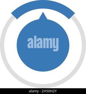 Anzeige, Messgerät, Ziffernsymbol mit unterschiedlicher Anzahl von Abschnitten, Teilen und Unterteilungen. Knopf, Messgerät, Anzeige- und Füllstandssymbol, Symbol - Vektorgrafik Stock Vektor