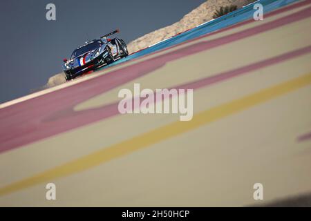Sakhir, Bahrain. November 2021. 83 Perrodo Francois (Fra), Nielsen Nicklas (dnk), Rovera Alessio (ita), AF Corse, Ferrari 488 GTE Evo, Aktion während der 8 Stunden von Bahrain, 6. Runde der FIA-Langstrecken-Weltmeisterschaft 2021, FIA WEC, auf dem Bahrain International Circuit, vom 4. Bis 6. November 2021 in Sakhir, Bahrain - Foto: Francois Flamand/DPPI/LiveMedia Kredit: Unabhängige Fotoagentur/Alamy Live News Stockfoto