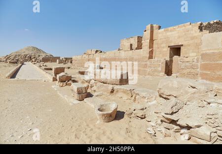 Die Pyramide von Unas in Saqqara Stockfoto