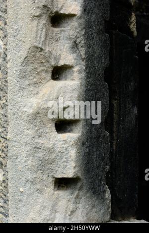 Ruinen der Casa da Torre de Garcia Davila. Es ist ein historisches Gebäude in Praia do Forte, Stockfoto