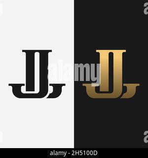 Monogram Letter Initial J L JL LJ Logo Design Template. Geeignet für General Sports Fitness Construction Finance Company Business Corporate Shop etc. Stock Vektor