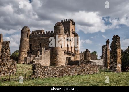 Gondar, Schloss, Äthiopien, Ahmara-Region, Afrika Stockfoto