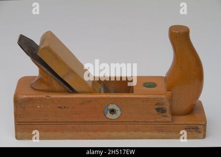 Tischlerhobel aus hartem Holz Stockfoto