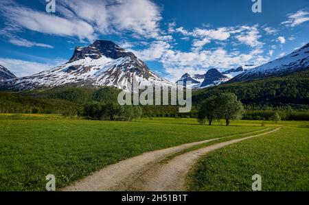 Blick auf das Innerdalen-Tal, Norwegen Stockfoto