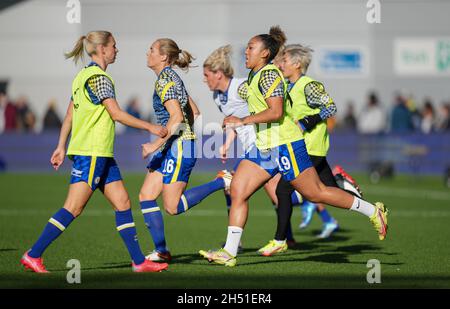 Manchester, Großbritannien. Oktober 2021. Lauren James von Chelsea Women Vorspiel während des Halbfinalmatches des Women's FA Cup zwischen Manchester City Women und Chelsea Women am 31. Oktober 2021 im Academy Stadium, Manchester, Großbritannien. Foto von Andy Rowland. Quelle: Prime Media Images/Alamy Live News Stockfoto