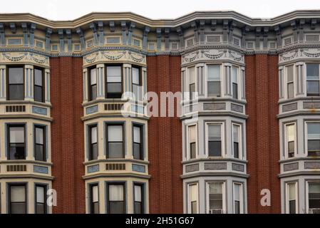 Alte Reihe Häuser Architektur in Hoboken NJ Stockfoto